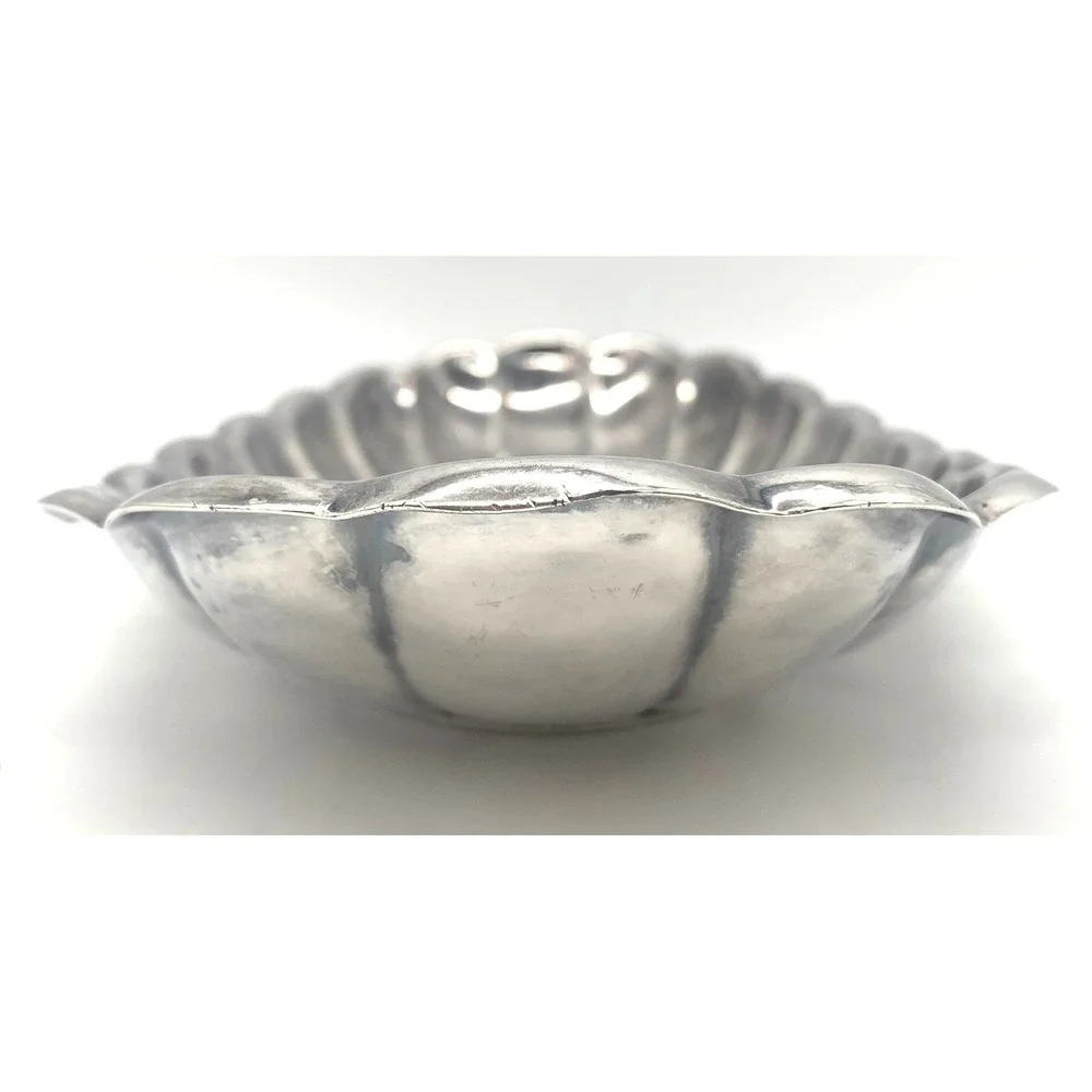 Reed & Barton Holiday 111 Silverplate Bread Tray Scalloped Oval Vintage Dish